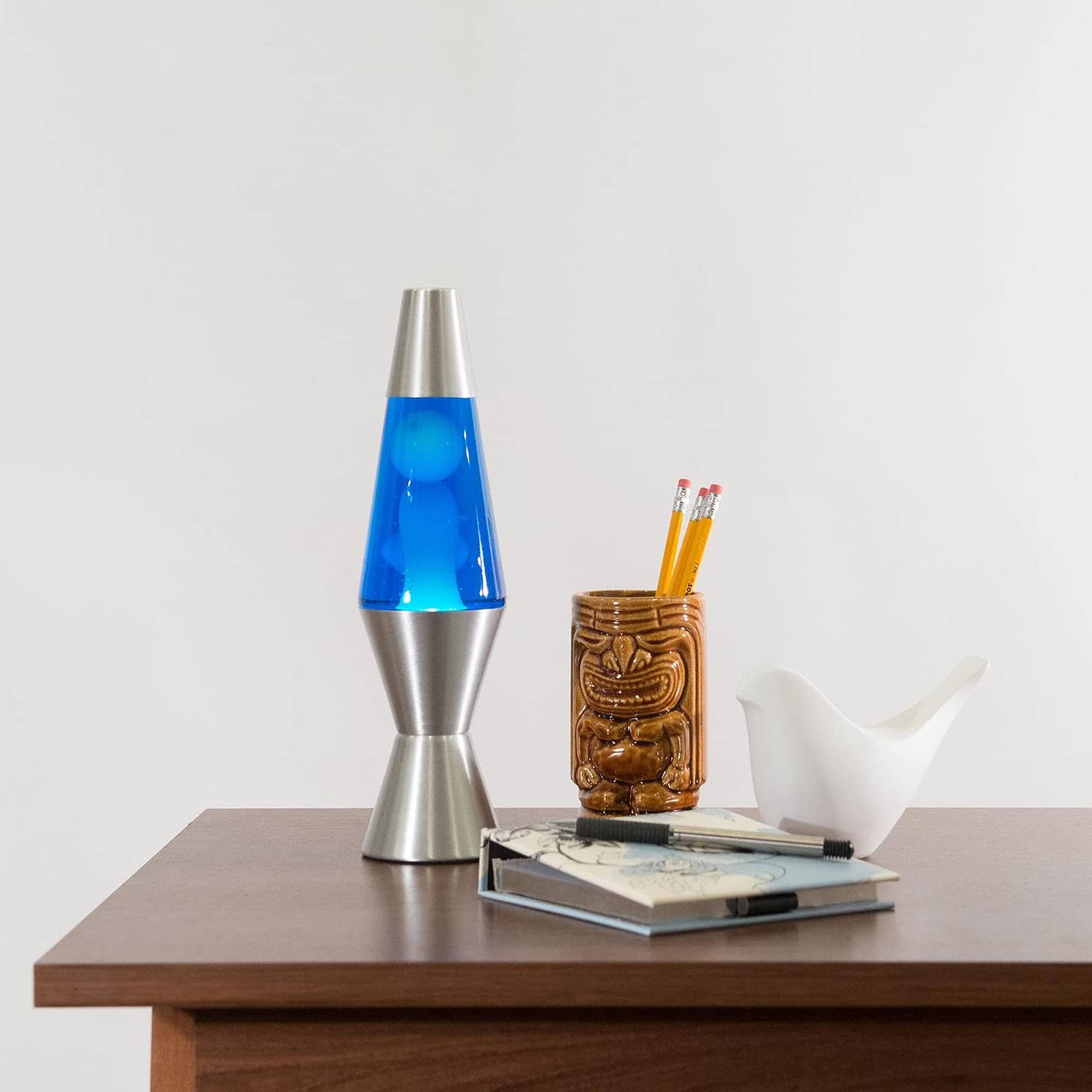 11.5" LAVA LAMP - WHITE/BLUE/SILVER - 5BPZ