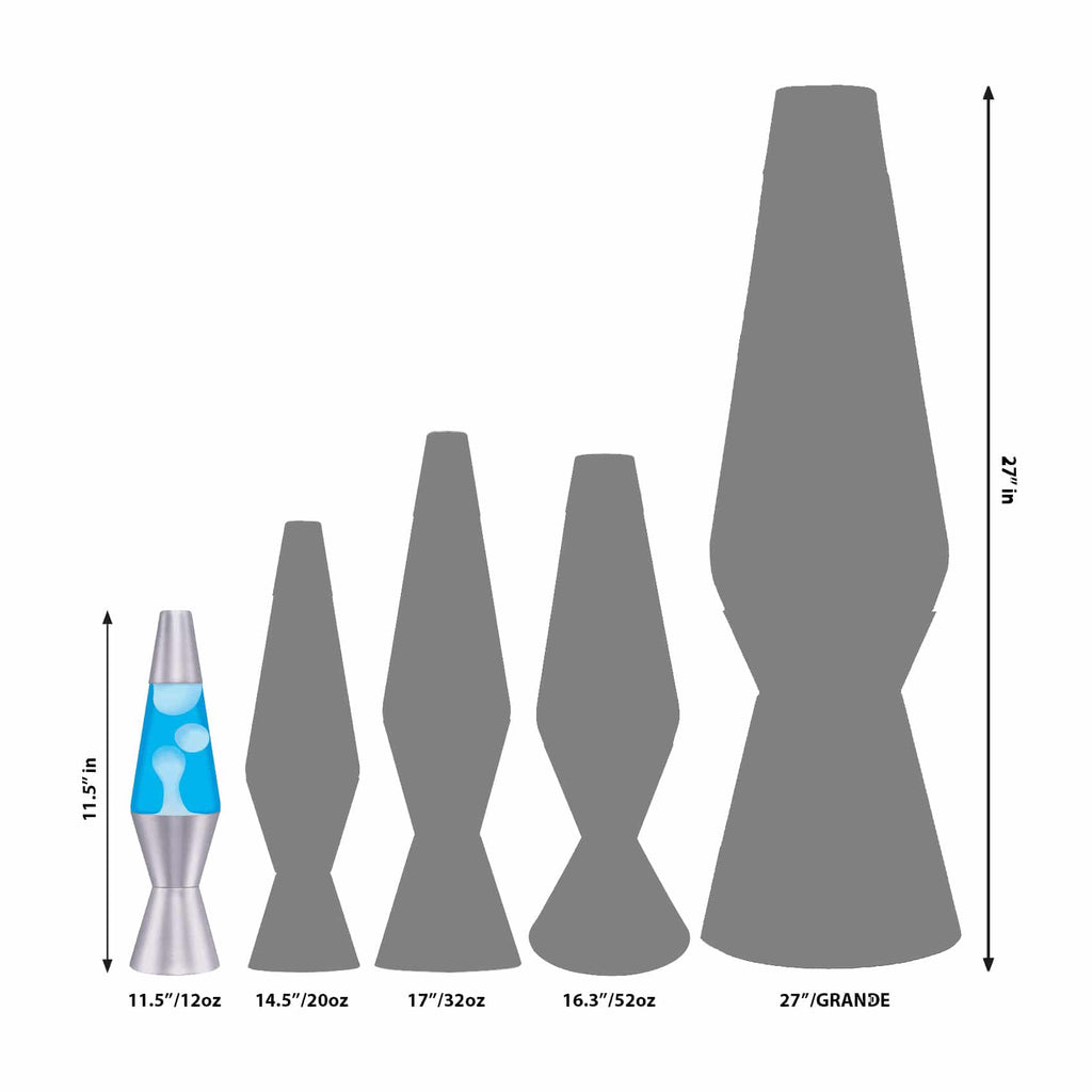 11.5" LAVA LAMP - WHITE/BLUE/SILVER - 5BPZ