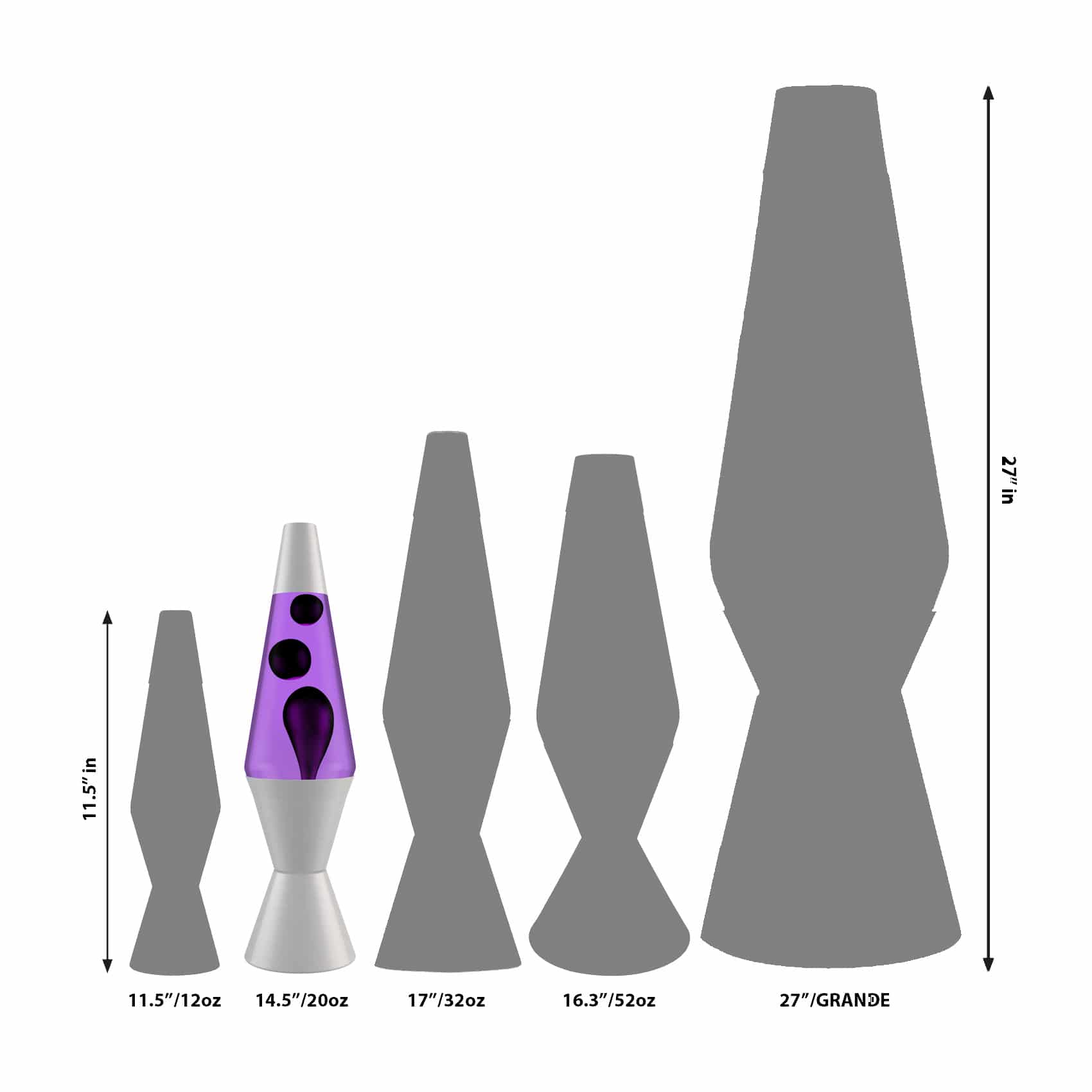 14.5'' LAVA LAMP - BLACK & PURPLE - FPF1