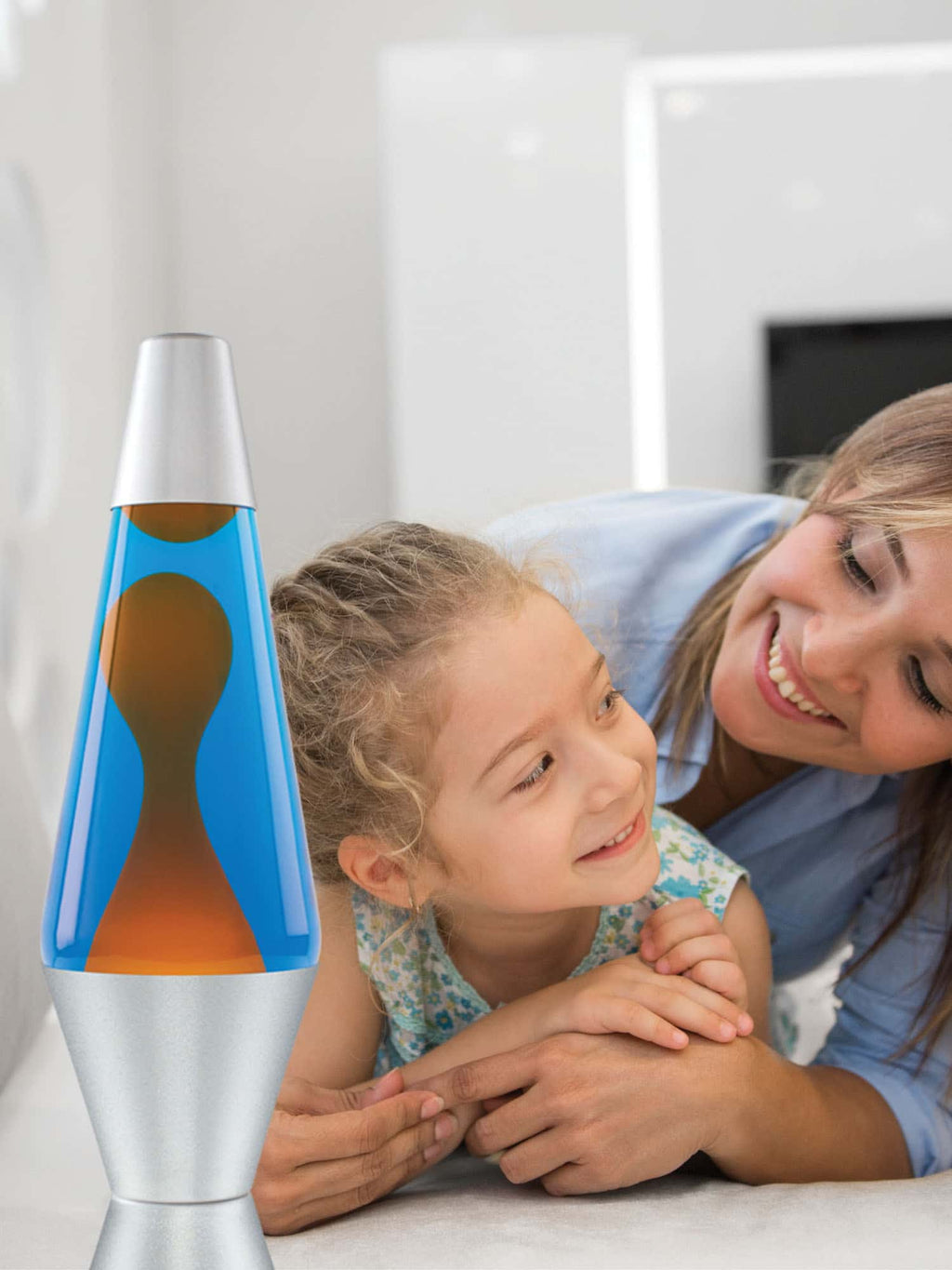 14.5" LAVA LAMP - ORANGE/BLUE/SILVER - WR32