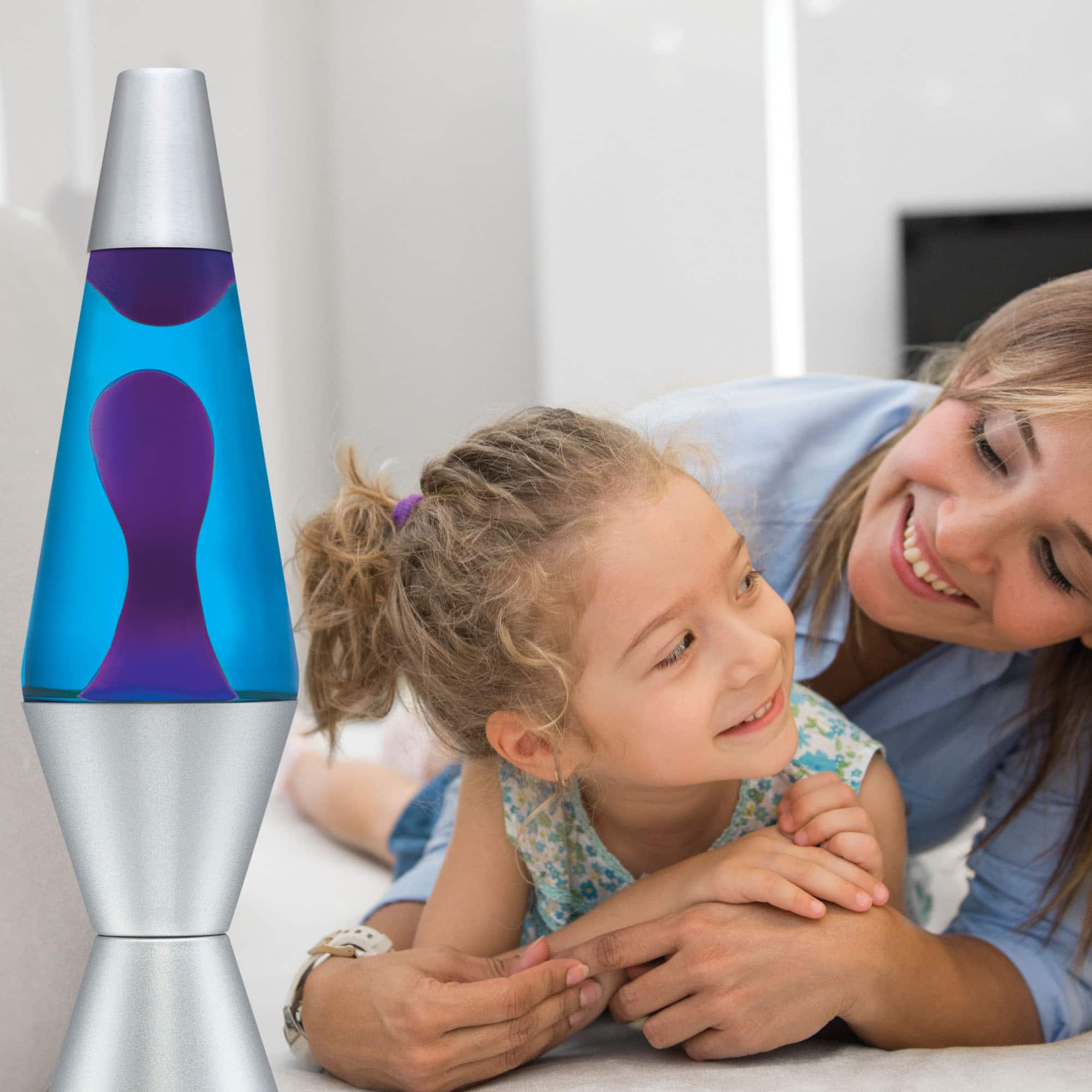 14.5" LAVA LAMP - PURPLE/BLUE/SILVER - XCZ3