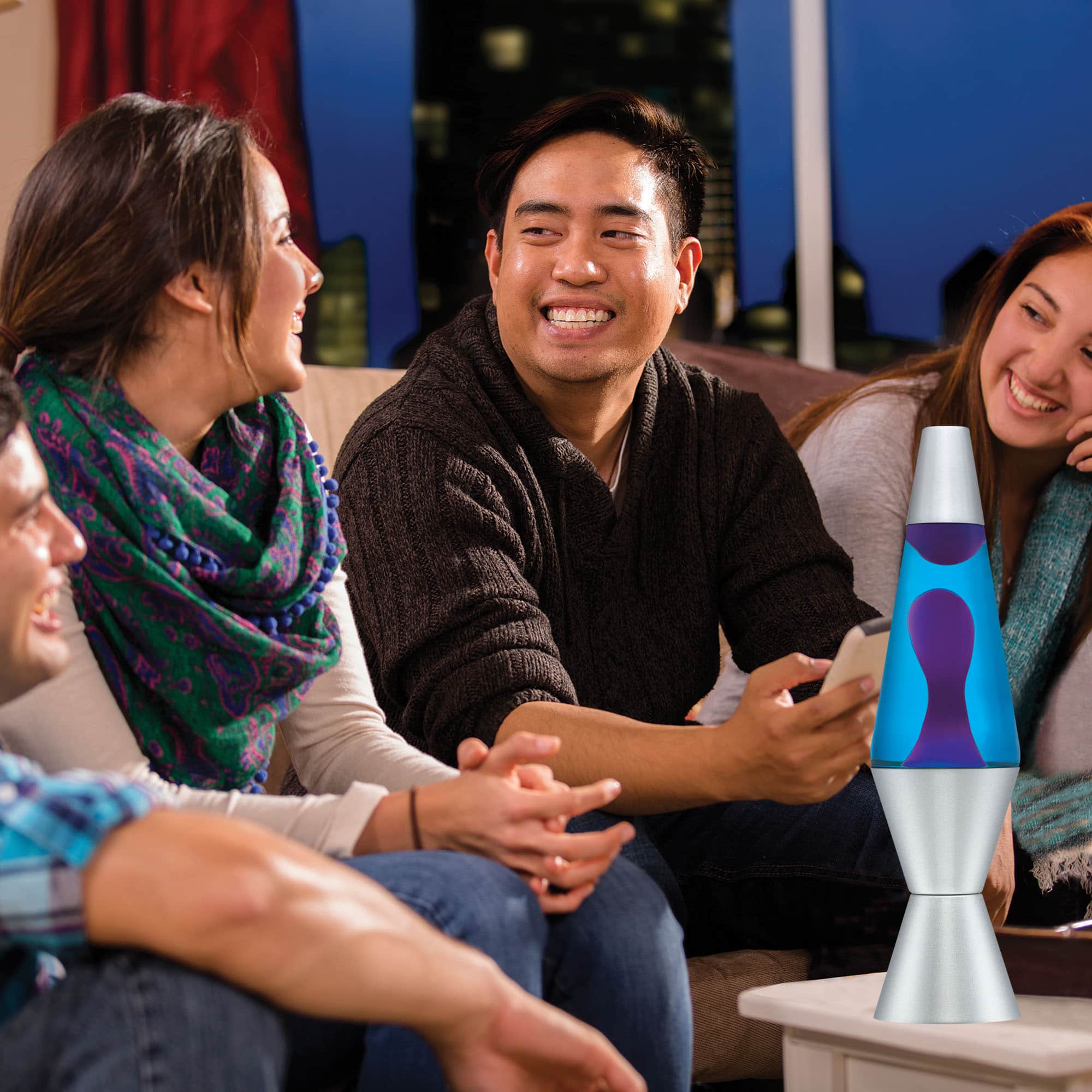 14.5" LAVA LAMP - PURPLE/BLUE/SILVER - XCZ3