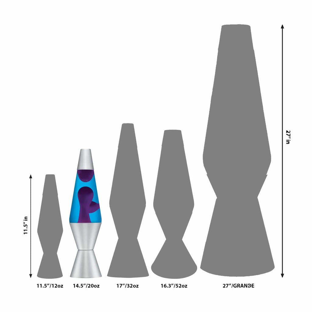 14.5" LAVA LAMP - PURPLE/BLUE/SILVER - XCZ3
