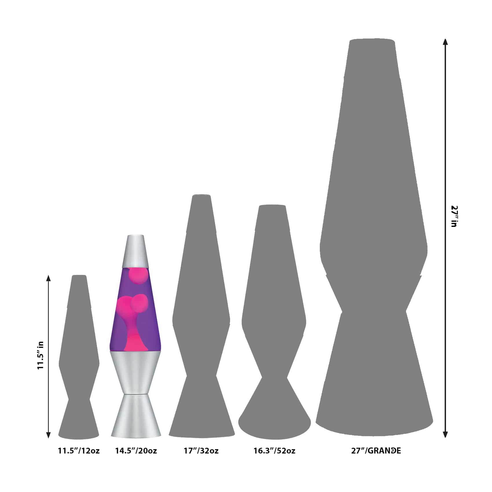 14.5" LAVA LAMP - PINK/PURPLE/SILVER - LJ2E