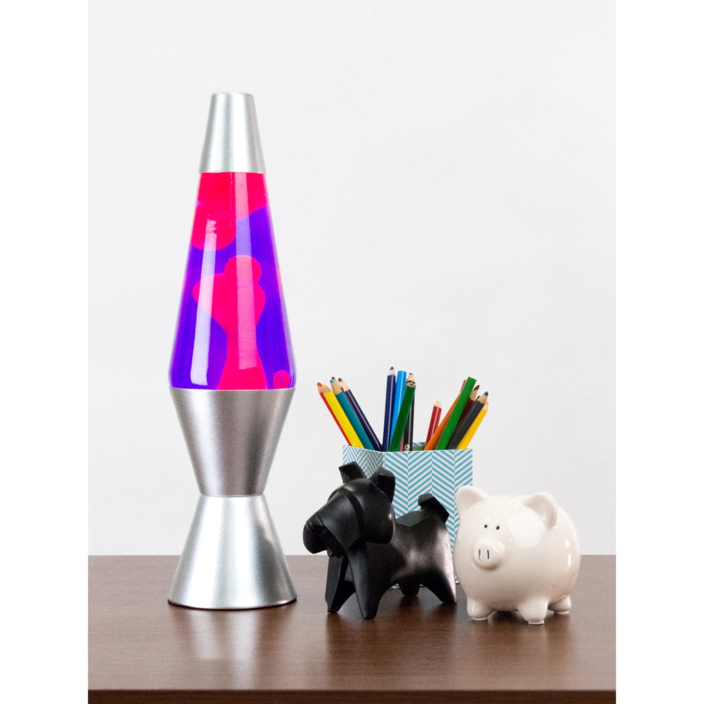 14.5" LAVA LAMP - PINK/PURPLE/SILVER - LJ2E