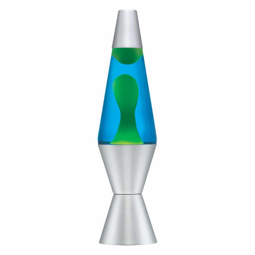 14.5" LAVA LAMP - YELLOW/BLUE/SILVER - ORAW