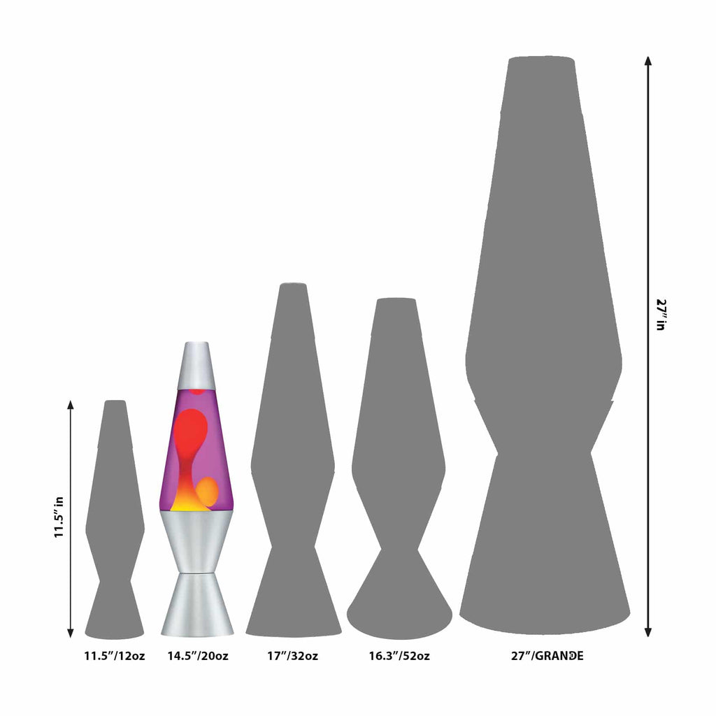 14.5" LAVA LAMP - YELLOW/PURPLE/SILVER - P53N