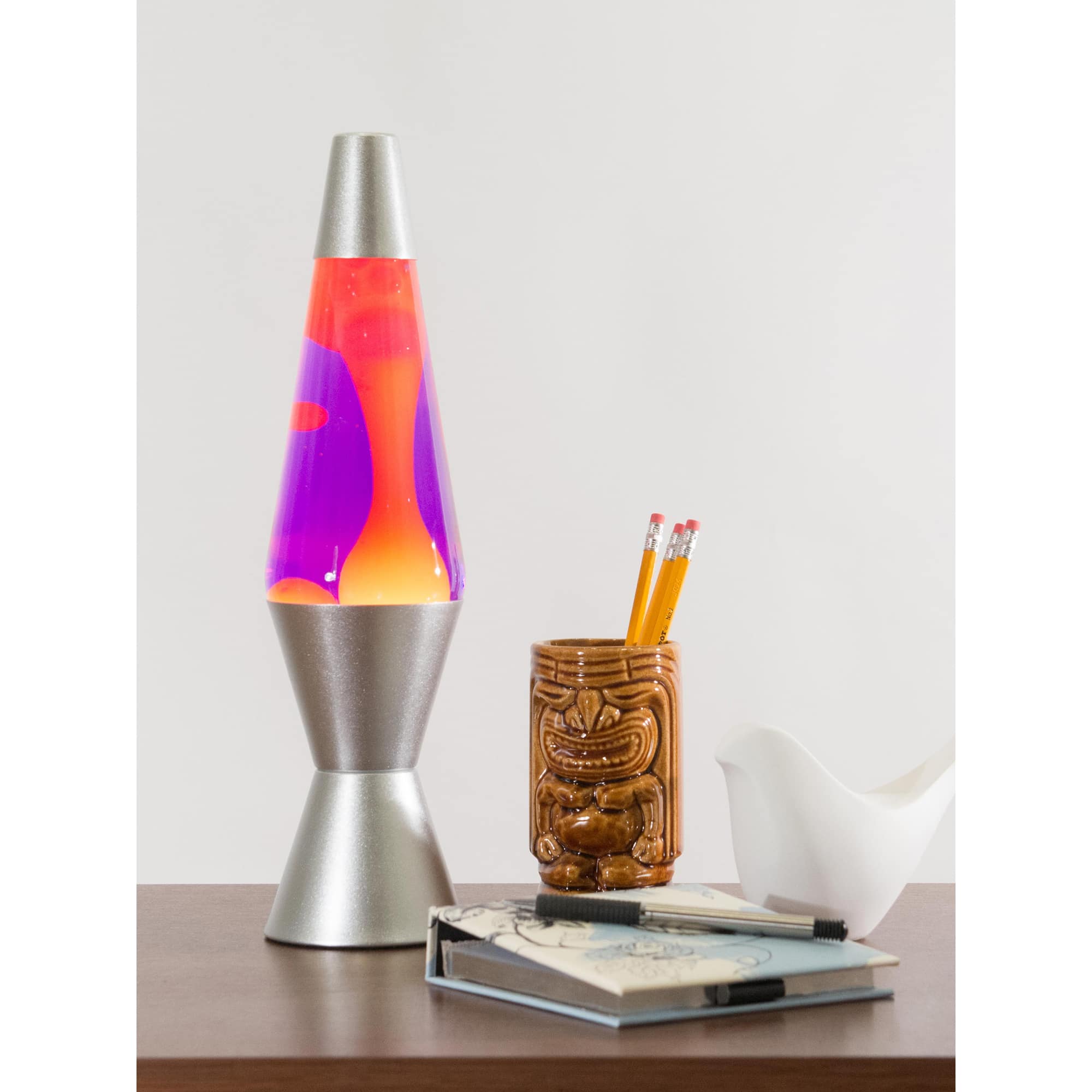14.5" LAVA LAMP - YELLOW/PURPLE/SILVER - P53N