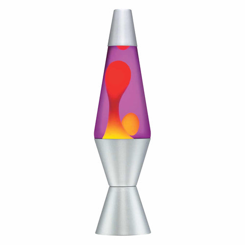14.5" LAVA LAMP - YELLOW/PURPLE/SILVER - P53N