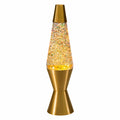 14.5" LAVA LAMP RAINBOW GLITTER - CLEAR/GOLD - 68AX