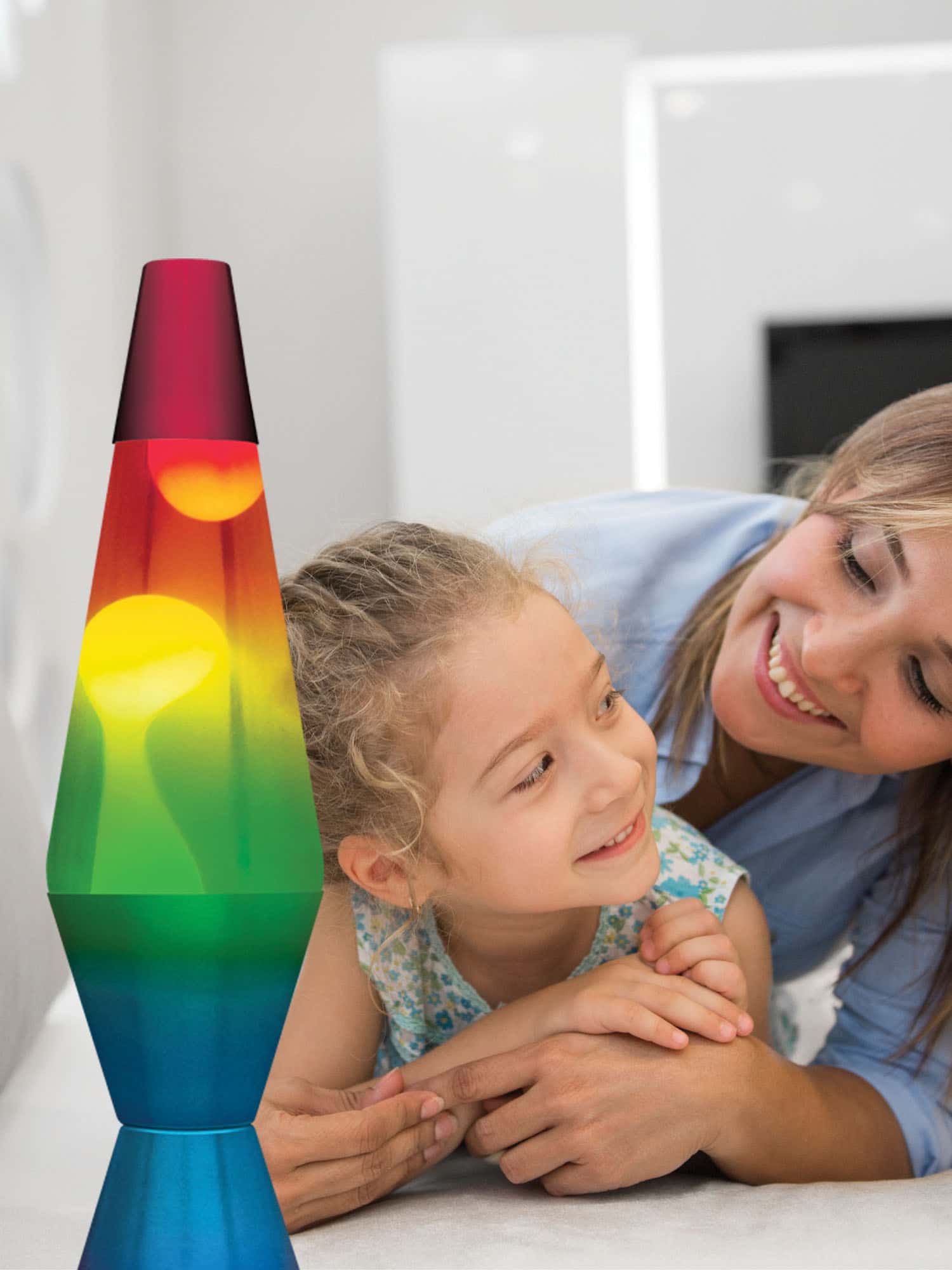 14.5" LAVA LAMP RAINBOW - WHITE/CLEAR/TRICOLOR - HD2G