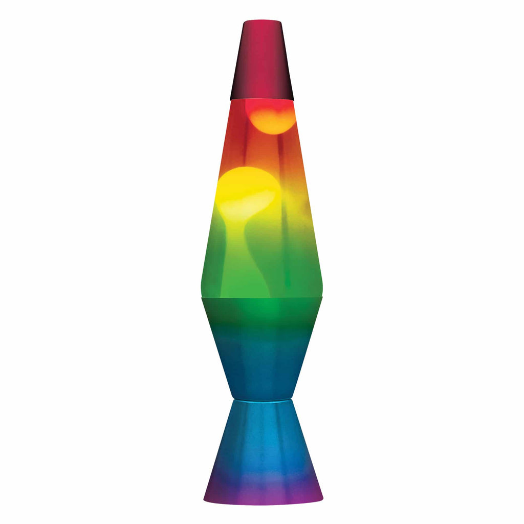 14.5" LAVA LAMP RAINBOW - WHITE/CLEAR/TRICOLOR - HD2G