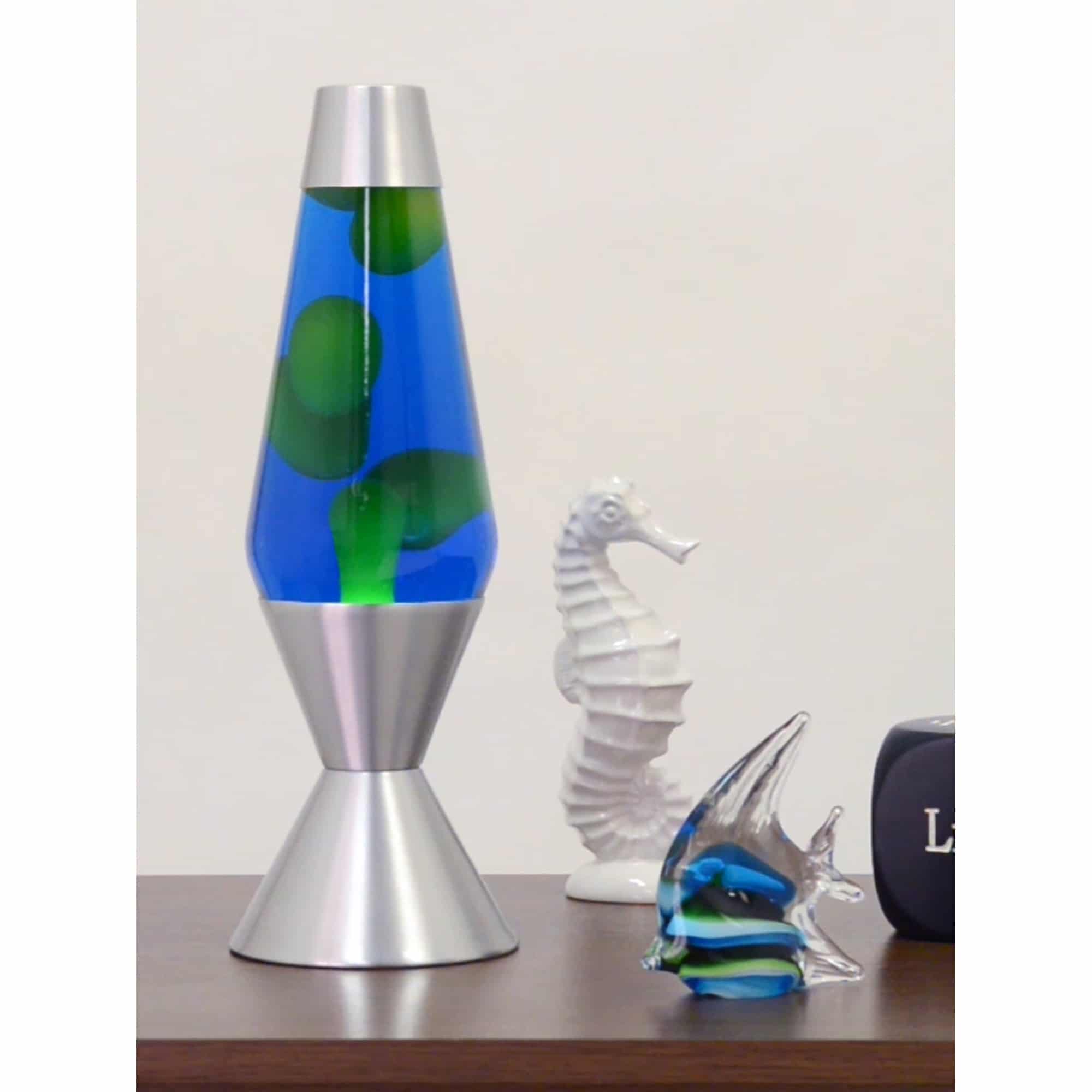 16.3" LAVA LAMP - YELLOW/BLUE/SILVER - ZWF3