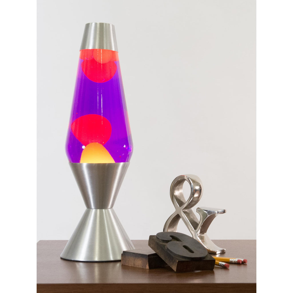 16.3" LAVA LAMP - YELLOW/PURPLE/SILVER - LCYZ