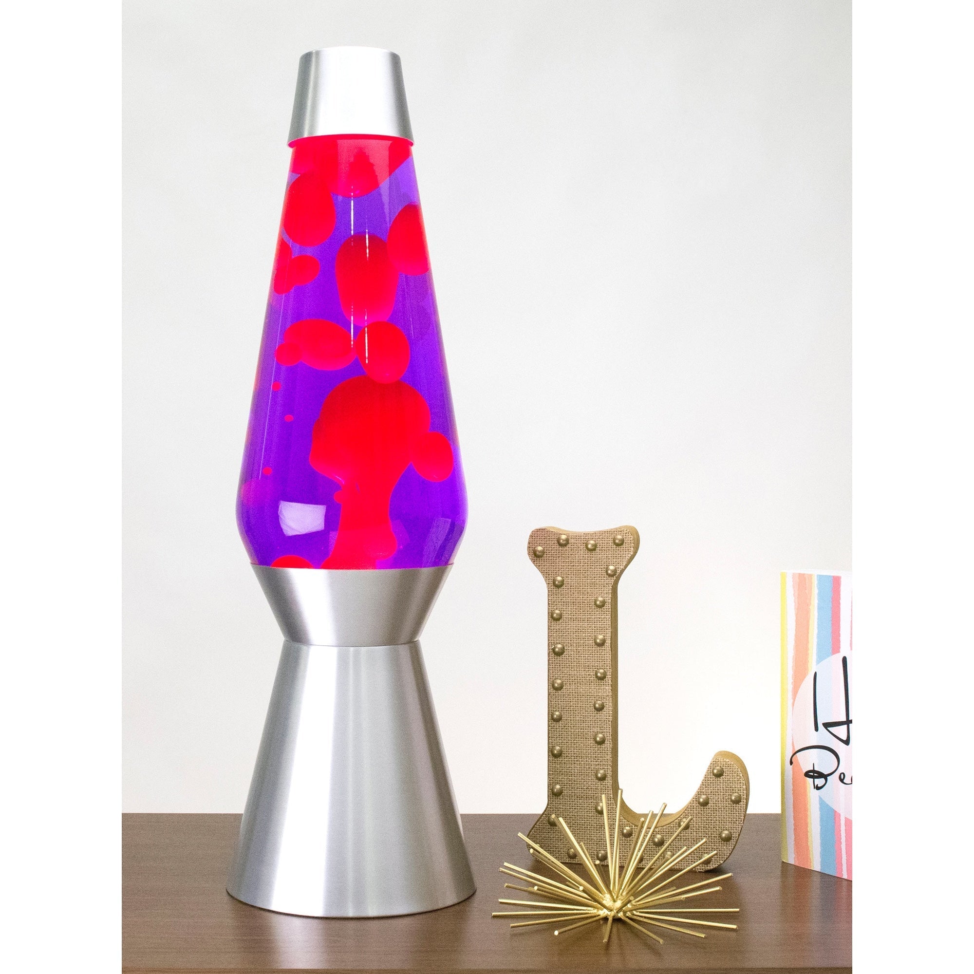 27" LAVA LAMP GRANDE - PINK/PURPLE/SILVER - ZLDK