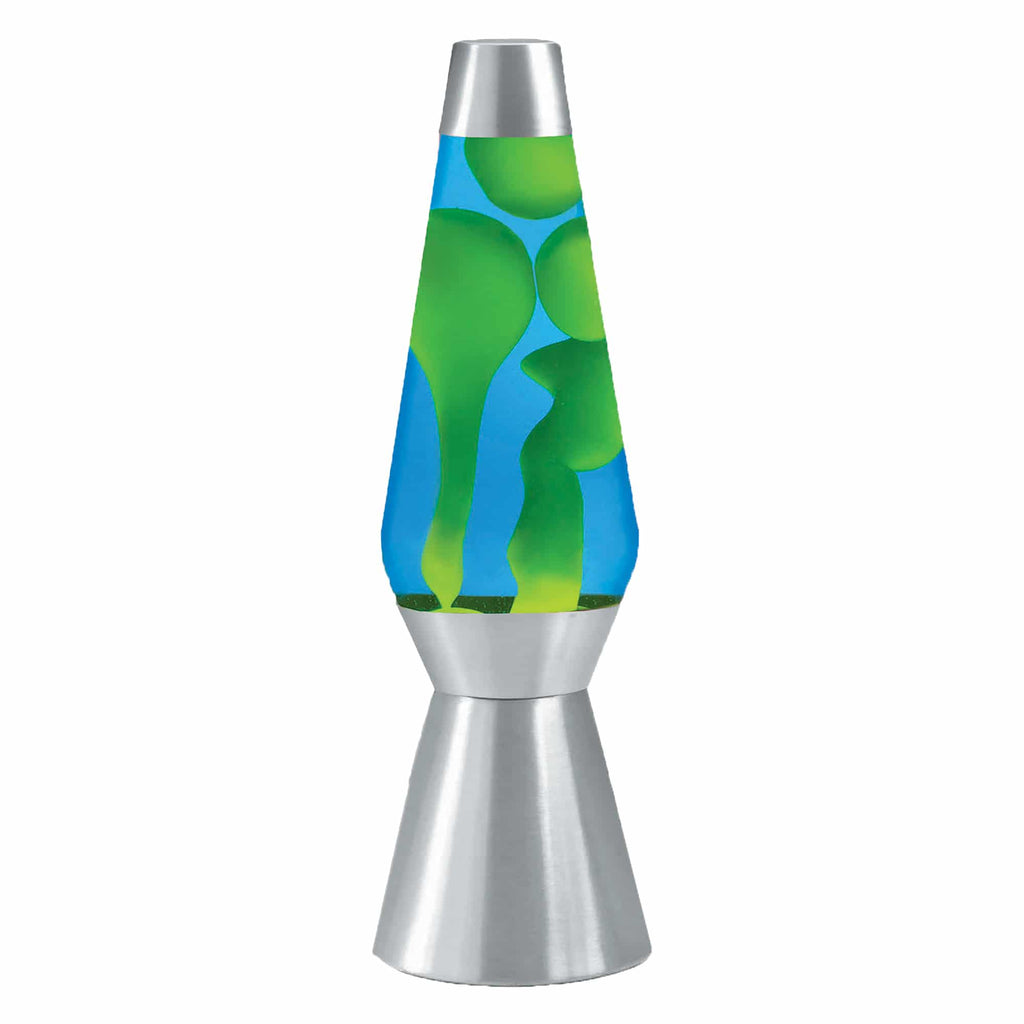 27" LAVA LAMP GRANDE - YELLOW/BLUE/SILVER - B9WS